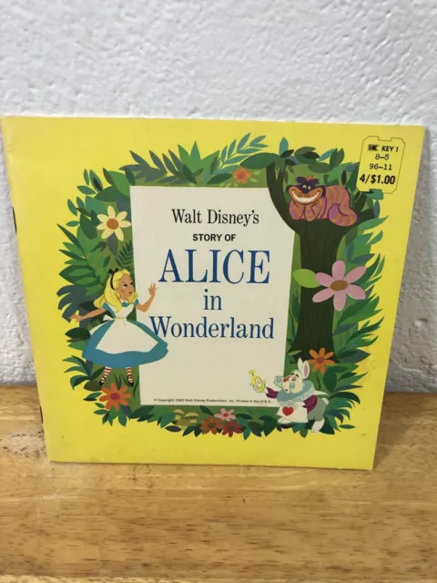 WALT DISNEY'S ALICE In Wonderland Picture Book 1965 Golden Press ...