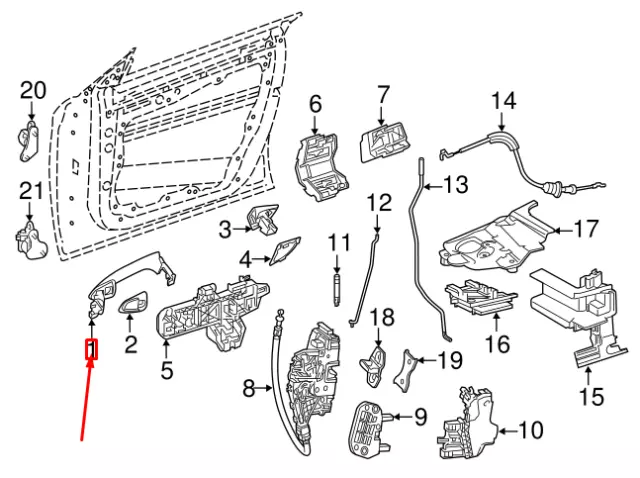 MERCEDES-BENZ CLA Coupé C117 Türgriff vorne links A20476013707787 NEUES ECHTES