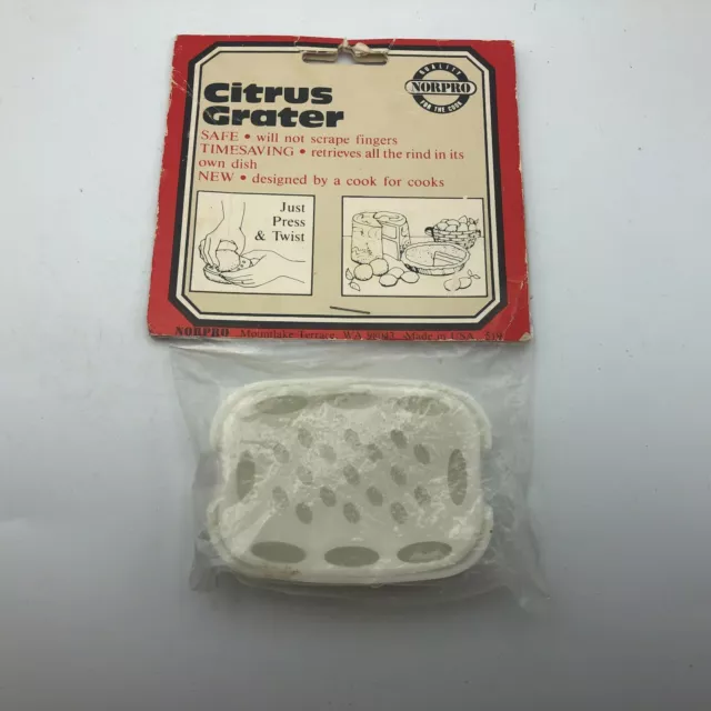 NOS Vintage NORPRO Citrus Grater Sealed Damaged Package USA Y6
