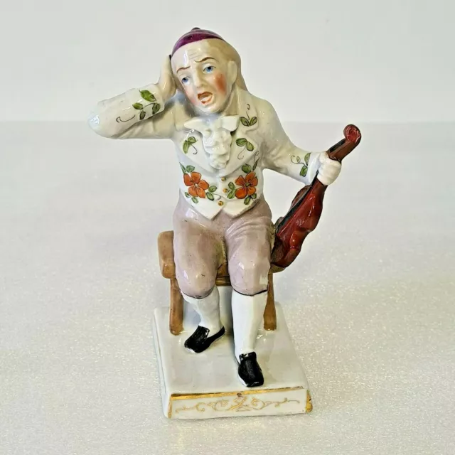 🚶 statuette figurine en porcelaine allemande Conta & bohème  joueur de violon