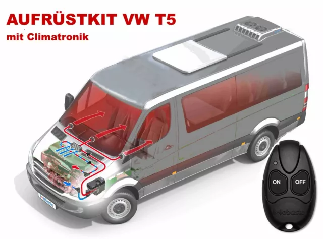 Webasto Aufrüstkit VW T5 Climatronic,Einbausatz+Funkfernbedienung T99, 9012104D