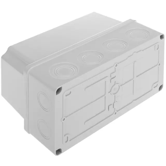 Caja de superficie rectangular IP44 libre de halógenos LSZH 120x225x140mm 3