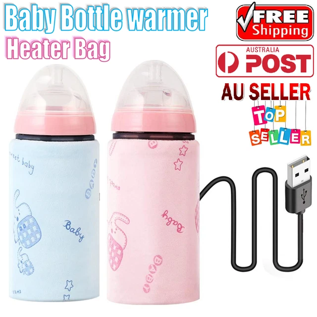 Baby Bottle Warmer Travel Heater Milk Pouch Portable Feeding Thermostat USB Bag