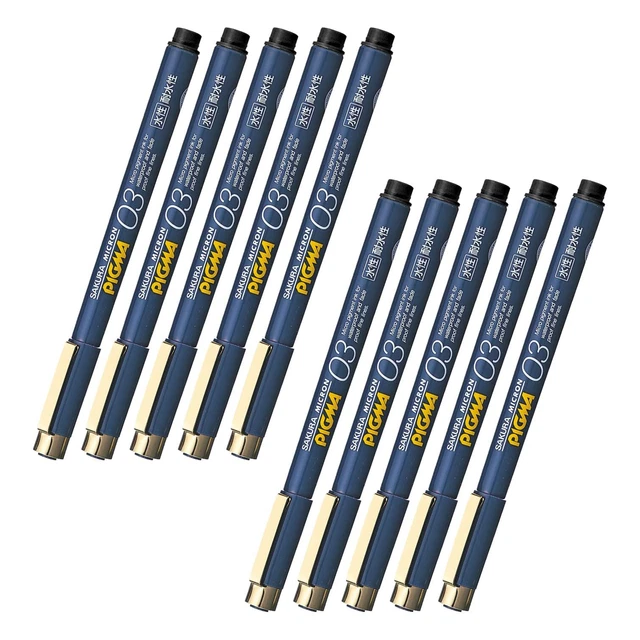 Sakura Crepas Water-based Pen Pigma 0.3mm Black 10Book ESDK03 49-10P 245