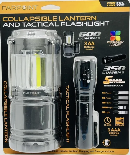 Cascade Mountain Tech Pop-up 2-in-1 Lantern & Flashlight, 3 pk
