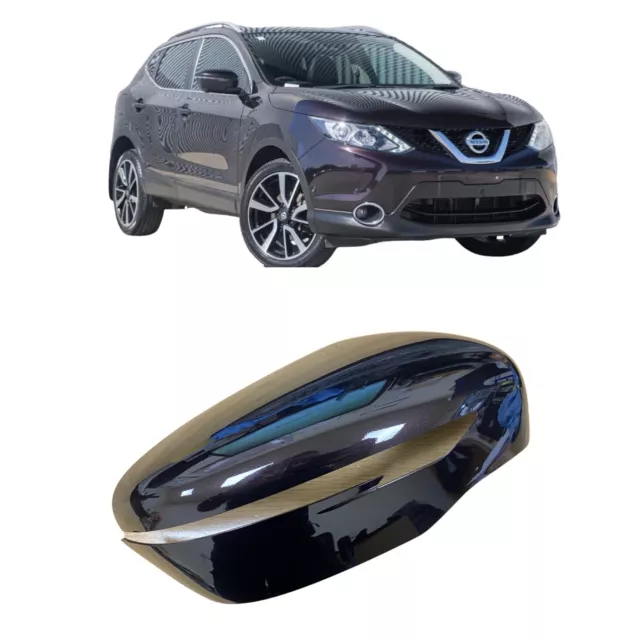 Rétroviseur Miroir Housse Peint pour Nissan Qashqai 14-21 Gab Nightshade Droit