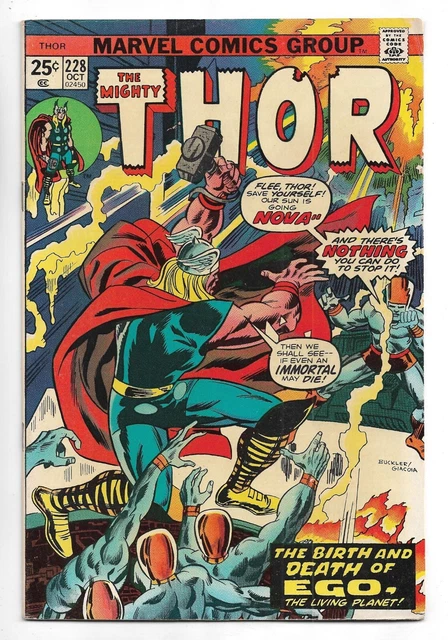Thor #228 Marvel Comics 1974 Rich Buckler art / Galactus / Firelord / Hercules