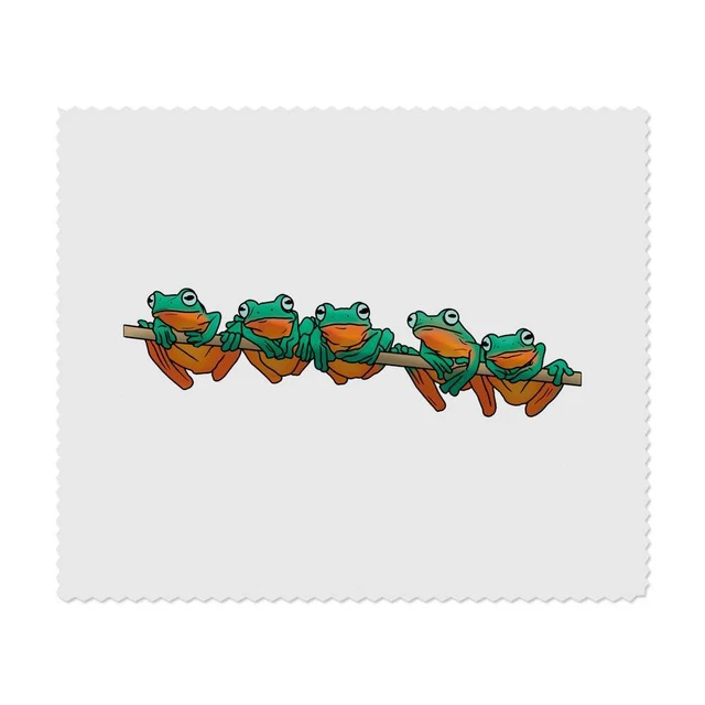 2 paños de limpieza de lentes/gafas de microfibra 'Tree Frog Family' (LC00019562)