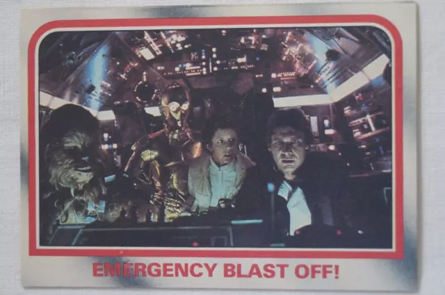 Star Wars The Empire Strikes Back-Vintage 1980 Scanlens Card Emergency Blast Off