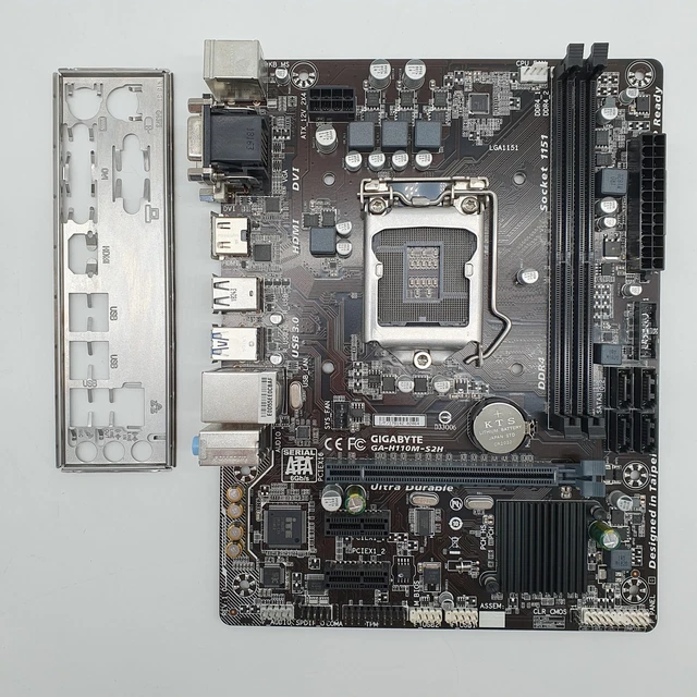 GIGABYTE GA-H110M-S2H SOCKET LGA1151 DDR4 Micro ATX Motherboard with I ...