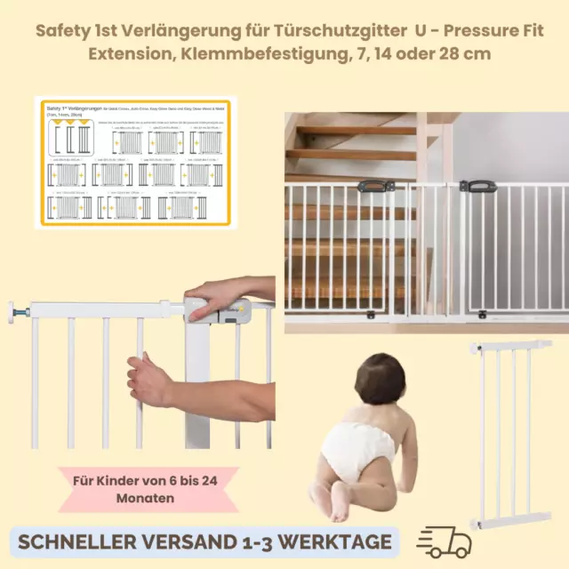 Safety 1st Verlängerung für Türschutzgitter  U - Pressure Fit Extension, Klemmbe