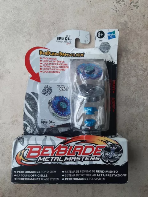 Hasbro Beyblade Ray Gil BB-91 Metal Masters Spinner New with Launcher