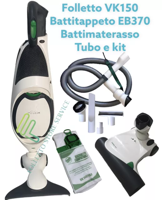 Folletto Vk 150 Hd50 Vorwerk Completo Battitappeto Eb370 Tubo 24 Mesi Garanzia