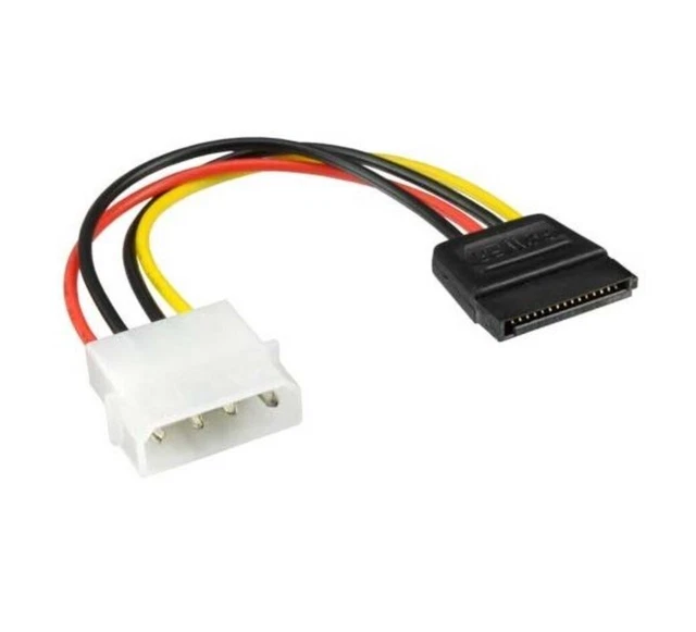Câble Alimentation Y SATA 15cm - M/F - Répartiteur Pour Disques Durs - Connecteurs Verrouillables