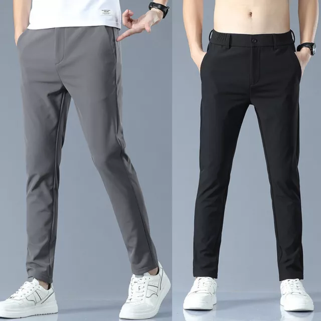 Pantalon Habillé De Golf Pour Hommes Extensible Respirant Coupe Ajustée F