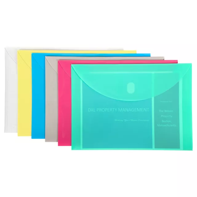 C-Line Poly XL Reusable Envelope, Letter Size, Side Load, Assorted, 1 Each