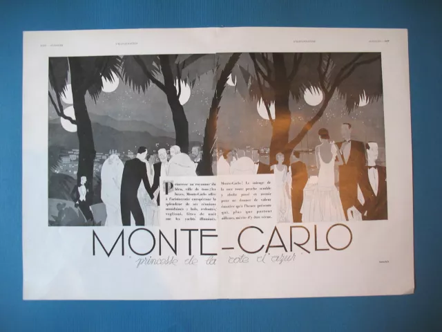 Publicite De Presse Monte Carlo Princesse De La Cote D'azur Tourisme Ad 1930