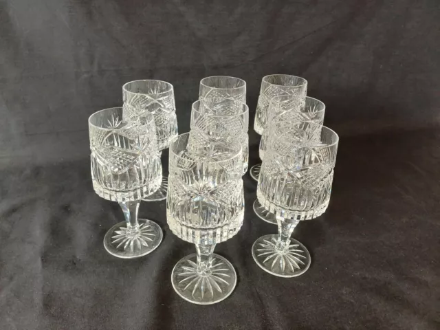 Set of 8 Tyrone Crystal Wine Glasses