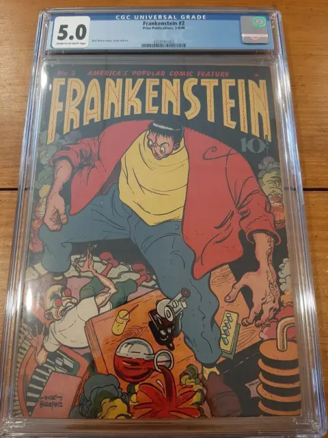 Frankenstein Comics #2 (1946) Cgc 5.0 C/Ow Pages Dick Briefer Story, Cover & Art