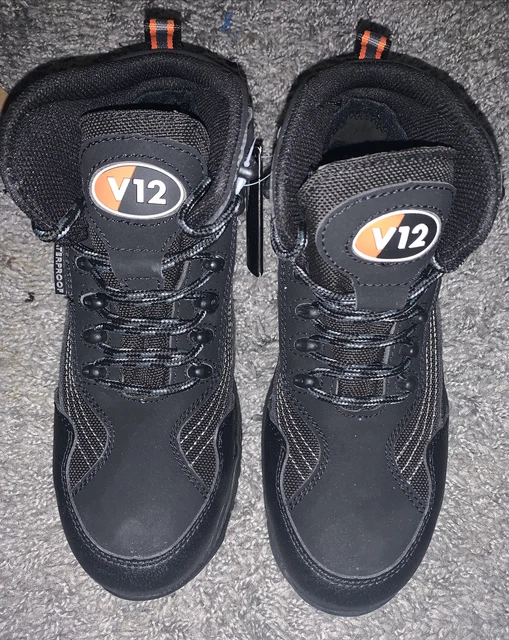 V12 CAIMAN S3 Safety Boots Vegan Waterproof Composite Toe Hiker Size 5