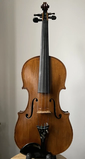 Violon ancien allemand 4/4 spécial et visuellement époustouflant avec étui et arc 2