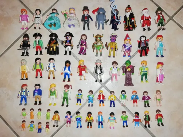 60 Playmobil Figuren Männchen aus Sammlung mit Kindern und Babys Paket Konvolut