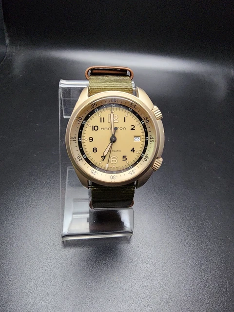 HAMILTON SWISS MENS Automatic Watch Khaki Pilot Pioneer Compressor H80435895 499.00 PicClick