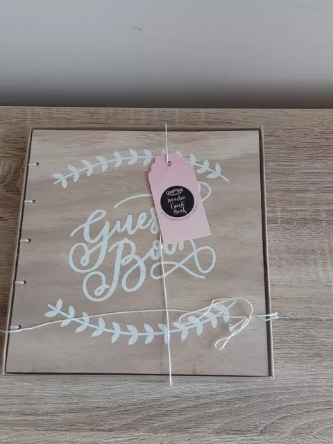 Wooden Guest Book Rustic Wedding Guest Wooden Book By Ginger Ray