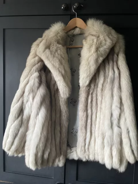 real silver fox fur jacket