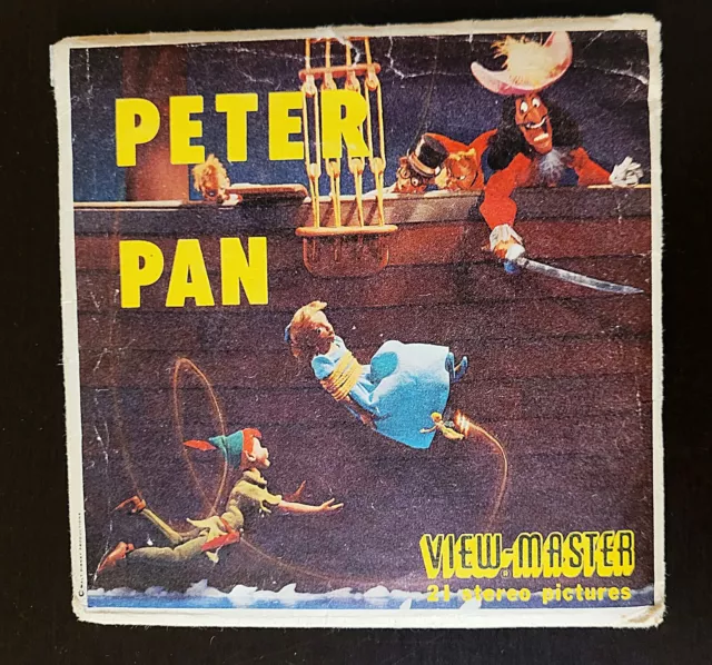 🎬Viewmaster Set🎬Disney's "Peter Pan"🎬Rare, old Sawyer's Set with Booklet