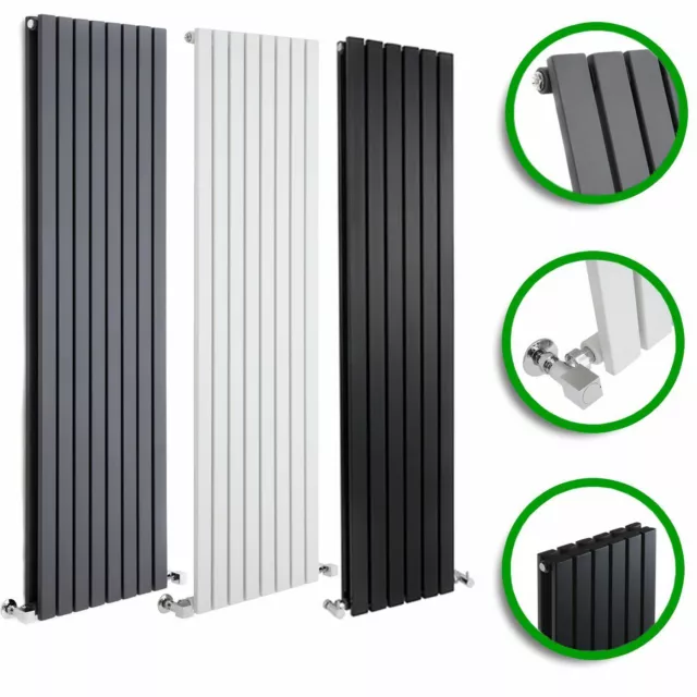 Vertical Designer Radiator Tall Upright Flat Column Panel Rad Central Heating UK