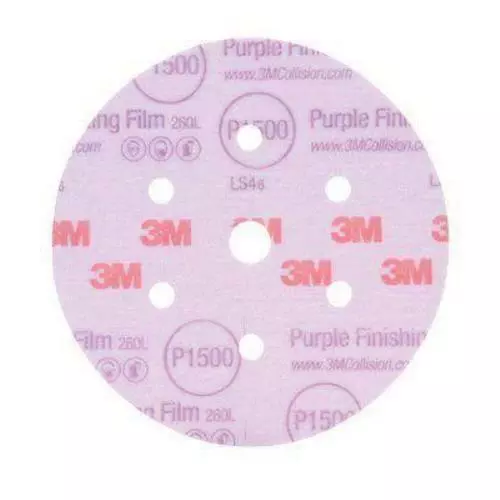 3M 30666 Purple Finishing Film Disc, 2000 Grit (15ct.)