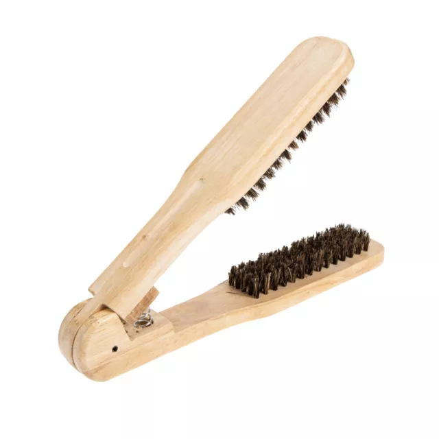 Hair Brush Straightener Wood Splint Comb Straightening Double Sided