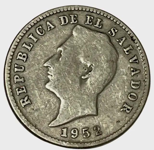 1952(f) El Salvador 10 Centavos World Type Coin Lot A5-298 KM# 130a Morazan