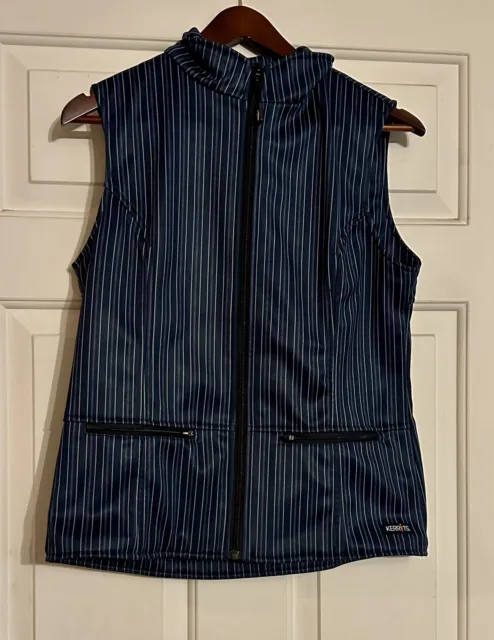 Kerrits Ladies Softshell Navy Striped Riding Vest Size Medium