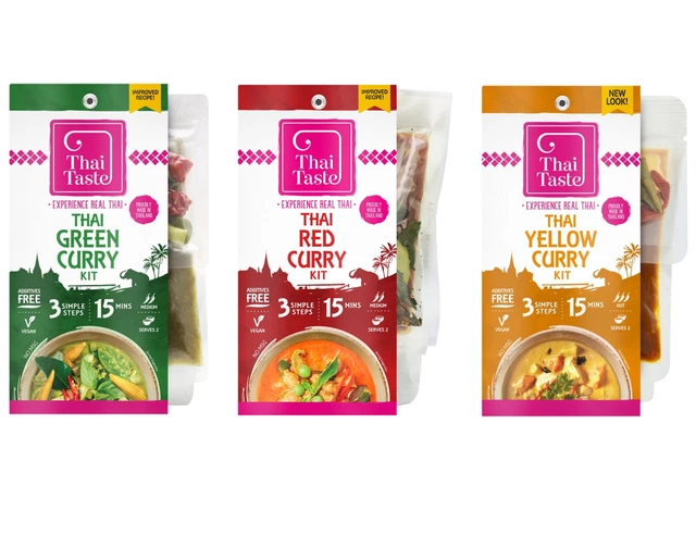 THAI TASTE EASY Thai Curry Kit Bundle Red Green & Yellow $34.25 ...