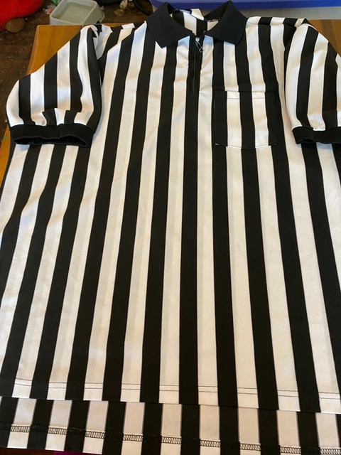 Dalco Athletic 100% Polyester 3XL Black And White Referee T Shirt Made in USA