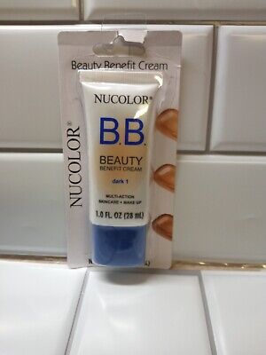 Nucolor Beauty Benefit B.B. Cuidado de la piel y maquillaje multiacción Cream Dark 1 1 oz