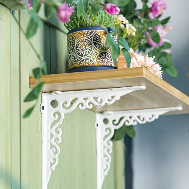 Sungmor Cast Iron Shelf Brackets Rust Proof Sturdy 90° Right Angle Support Board