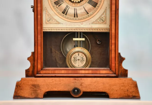 Late 19th Century German Alarm Mantel Clock by The Hamburg American Clock Co. 2