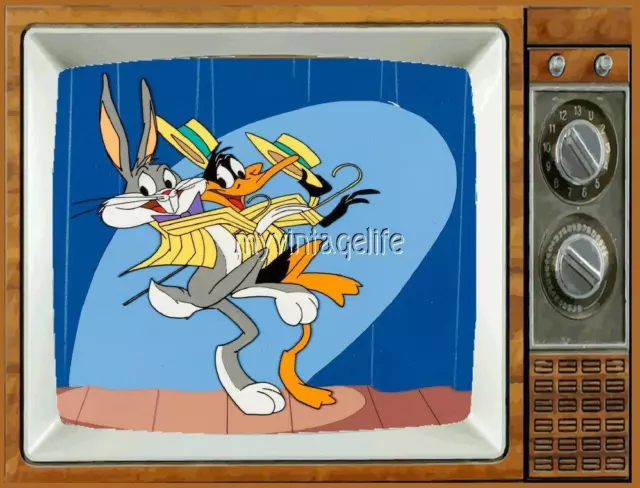 BUGS BUNNY & DAFFY DUCK TV Fridge MAGNET 2" x 3" SATURDAY MORNING CARTOONS