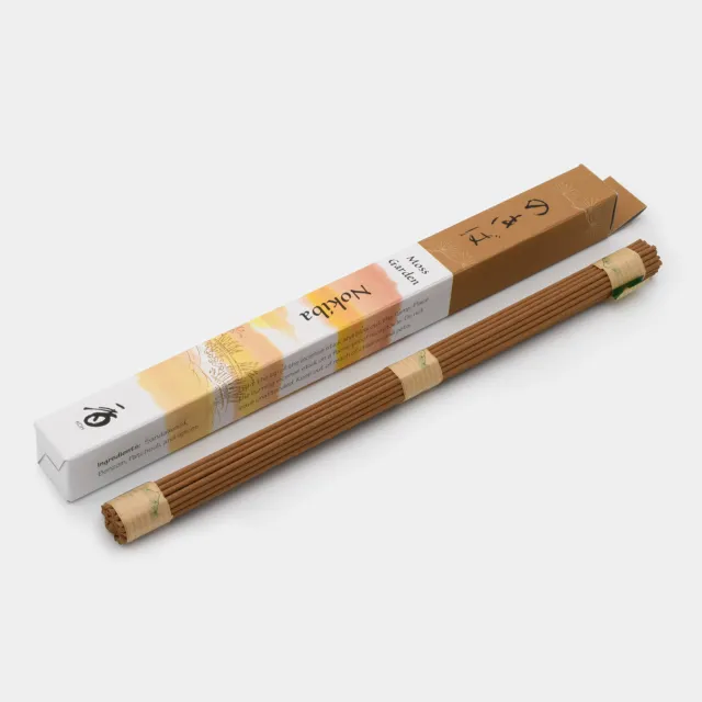 Shoyeido Nokiba Moss Garden Japanese Incense Patchouli & Benzoin 35 Sticks + Box