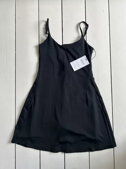 BNWT GIRLFRIEND COLLECTIVE Juliet Float Strappy Black Dress Size M