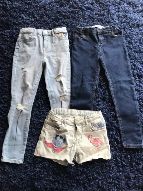 Pacchetto di 2 Jeggings & Shorts per ragazze età 6-7 anni, H&M River Island & £denim&co