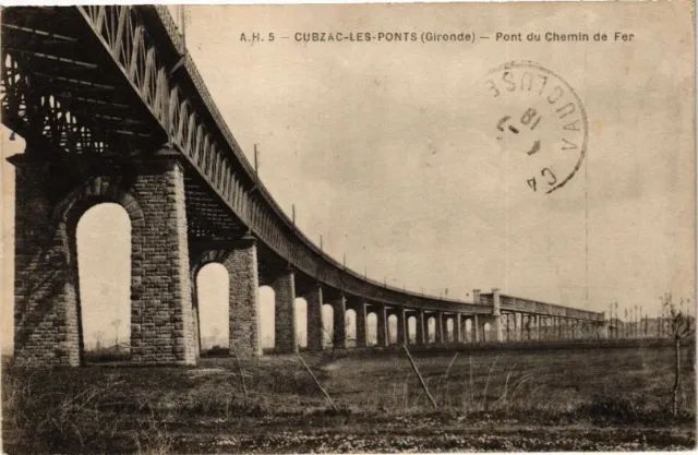 CPA CUBZAC-les-PONTS-Pont du Chemin de Fer (176686)