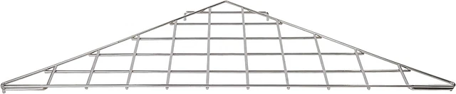 Set of 3 Wire Grid Corner Shelves Shelf Triangle Slat Grid Chrome 24" x 24 x 32"