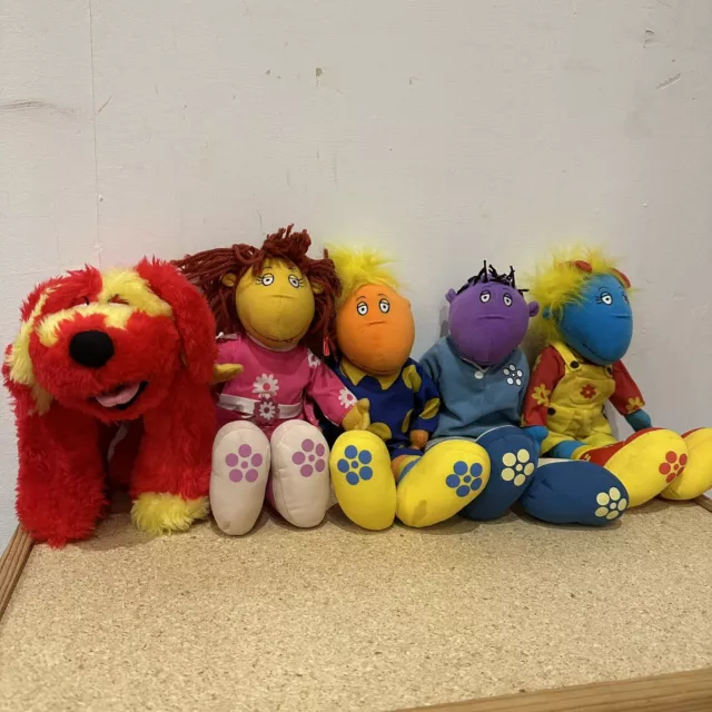 Set Of 5 Vintage Tweenies Soft Plush Toy Teddy’s Jake Milo Bella Ect