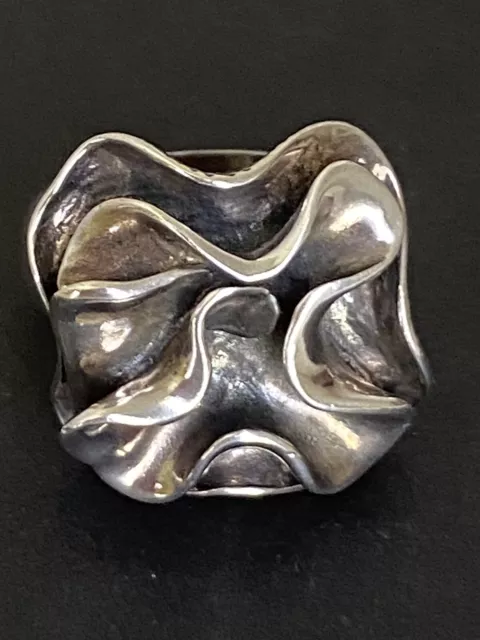SILPADA Sterling Silver Flower Ring Size 6 R1809 Ret. $86