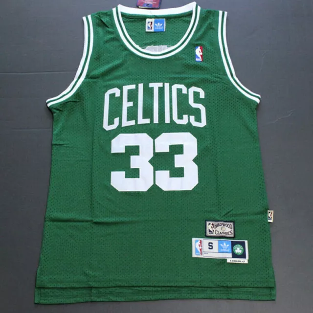 Boston Celtics Larry Bird #33 Paul Pierce #34 Basketball Jersey Green White New