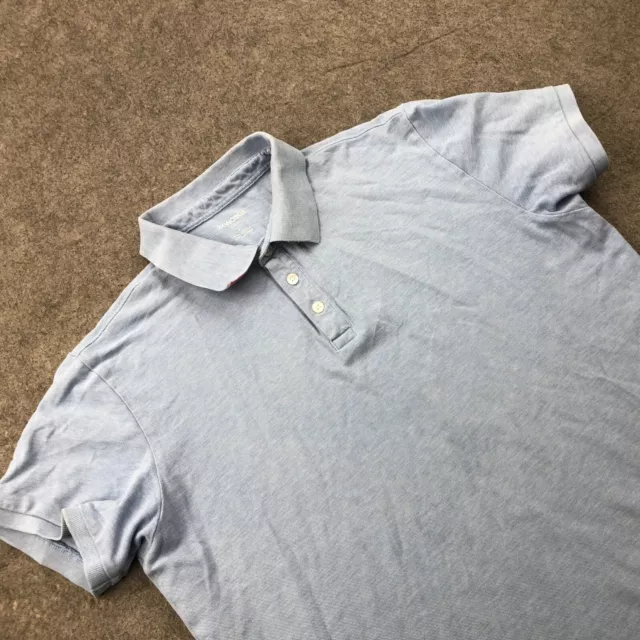 Bonobos Polo Shirt Mens Large Blue Pique Short Sleeve Golf Cotton Preppy Slim * 3